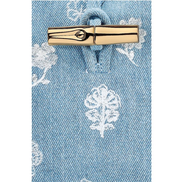 NEW🔥LONGCHAMP XS Le Roseau Denim Bucket Bag🔥 - Picture 2 of 13